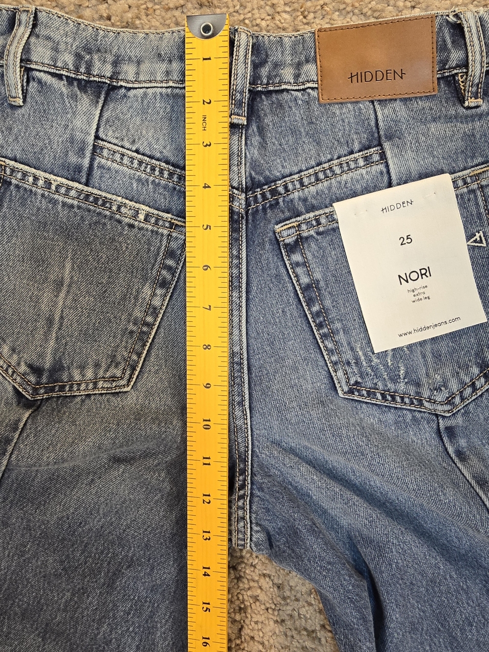 🔥 NWT Hidden Jeans Nori Wide Leg Front Seam Denim - Size 25 🔥 - Picture 11 of 15